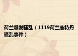 荷蘭爆發(fā)騷亂（1119荷蘭鹿特丹騷亂事件）