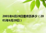 2001年6月28日是農(nóng)歷多少（2001年6月28日）