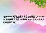 opporeno6手機防窺屏功能怎么設(shè)置（opporeno手機防窺屏功能怎么設(shè)置 oppo手機怎么設(shè)置防窺屏幕介紹）