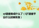 qt語音換成什么了（QT語音平臺什么時候恢復）