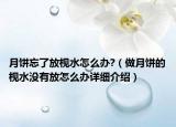 月餅忘了放枧水怎么辦?（做月餅的枧水沒(méi)有放怎么辦詳細(xì)介紹）