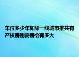 車(chē)位多少年如果一線城市推共有產(chǎn)權(quán)房剛需房會(huì)有多大