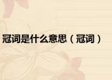 冠詞是什么意思（冠詞）
