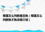 榴蓮怎么判斷是否熟（榴蓮怎么判斷熟不熟詳細介紹）