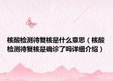 核酸檢測(cè)待復(fù)核是什么意思（核酸檢測(cè)待復(fù)核是確診了嗎詳細(xì)介紹）
