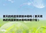 夏天的雞蛋需要放冰箱嗎（夏天煮熟的雞蛋要放冰箱嗎詳細介紹）