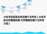 小米手機(jī)系統(tǒng)文件在哪個文件夾（小米手機(jī)文件管理在哪 文件管理在哪個文件夾介紹）