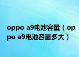 oppo a9電池容量（oppo a9電池容量多大）