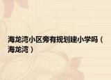 海龍灣小區(qū)旁有規(guī)劃建小學(xué)嗎（海龍灣）