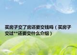 買房子交了房還要交錢嗎（買房子交過**還要交什么介紹）