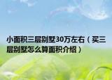 小面積三層別墅30萬左右（買三層別墅怎么算面積介紹）