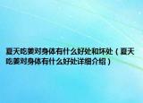 夏天吃姜對(duì)身體有什么好處和壞處（夏天吃姜對(duì)身體有什么好處詳細(xì)介紹）