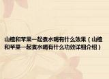 山楂和蘋果一起煮水喝有什么效果（山楂和蘋果一起煮水喝有什么功效詳細介紹）