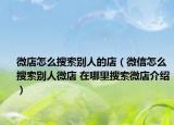 微店怎么搜索別人的店（微信怎么搜索別人微店 在哪里搜索微店介紹）