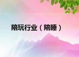 陪玩行業(yè)（陪睡）