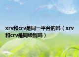 xrv和crv是同一平臺的嗎（xrv和crv是同級別嗎）