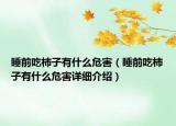 睡前吃柿子有什么危害（睡前吃柿子有什么危害詳細(xì)介紹）
