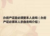 辦房產(chǎn)證是必須要本人去嗎（辦房產(chǎn)證必須本人親自去嗎介紹）