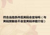 符合當(dāng)?shù)貤l件后黃碼會(huì)變綠嗎（與黃碼接觸會(huì)不會(huì)變黃碼詳細(xì)介紹）