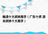 晚清十大武林高手（廣東十虎 清末武林十大高手）