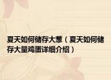 夏天如何儲(chǔ)存大蔥（夏天如何儲(chǔ)存大量雞蛋詳細(xì)介紹）