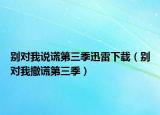 別對我說謊第三季迅雷下載（別對我撒謊第三季）