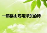 一鵝樓山觀毛澤東的詩
