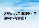 奔馳mpv柴油四驅(qū)（奔馳mpv有哪些）