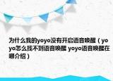 為什么我的yoyo沒有開啟語音喚醒（yoyo怎么找不到語音喚醒 yoyo語音喚醒在哪介紹）
