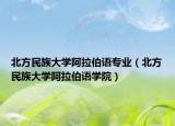 北方民族大學(xué)阿拉伯語(yǔ)專業(yè)（北方民族大學(xué)阿拉伯語(yǔ)學(xué)院）