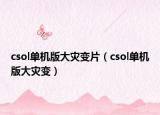 csol單機(jī)版大災(zāi)變片（csol單機(jī)版大災(zāi)變）