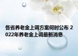 各省養(yǎng)老金上調(diào)方案何時公布 2022年養(yǎng)老金上調(diào)最新消息