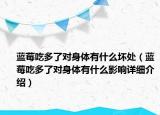 藍莓吃多了對身體有什么壞處（藍莓吃多了對身體有什么影響詳細介紹）