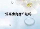 公寓房有房產(chǎn)證嗎