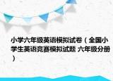小學(xué)六年級(jí)英語(yǔ)模擬試卷（全國(guó)小學(xué)生英語(yǔ)競(jìng)賽模擬試題 六年級(jí)分冊(cè)）