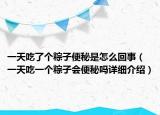 一天吃了個粽子便秘是怎么回事（一天吃一個粽子會便秘嗎詳細(xì)介紹）