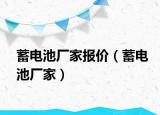 蓄電池廠(chǎng)家報(bào)價(jià)（蓄電池廠(chǎng)家）
