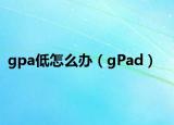 gpa低怎么辦（gPad）