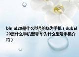 bln al20是什么型號的華為手機（dubal20是什么手機型號 華為什么型號手機介紹）