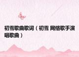 初雪歌曲歌詞（初雪 網(wǎng)絡歌手演唱歌曲）