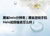 黑鯊helo分辨率（黑鯊游戲手機(jī)Helo拍照像素怎么樣）