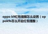 oppo k9紅包提醒怎么設(shè)置（oppok9s怎么開啟紅包提醒）