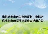 枇杷葉煮水有白色漂浮物（枇杷葉煮水有白色漂浮物是什么詳細(xì)介紹）