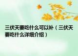 三伏天要吃什么可以補(bǔ)（三伏天要吃什么詳細(xì)介紹）