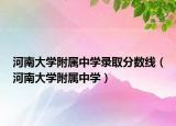 河南大學附屬中學錄取分數(shù)線（河南大學附屬中學）