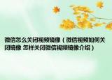 微信怎么關(guān)閉視頻鏡像（微信視頻如何關(guān)閉鏡像 怎樣關(guān)閉微信視頻鏡像介紹）
