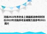 河南2022年養(yǎng)老金上調(diào)最新消息何時到位2022年河南養(yǎng)老金調(diào)整方案參考2021 圖片