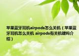 蘋果藍牙耳機airpods怎么關(guān)機（蘋果藍牙耳機怎么關(guān)機 airpods有關(guān)機鍵嗎介紹）