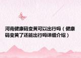 河南健康碼變黃可以出行嗎（健康碼變黃了還能出行嗎詳細(xì)介紹）
