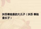 扶蘇秦始皇的大兒子（扶蘇 秦始皇長子）